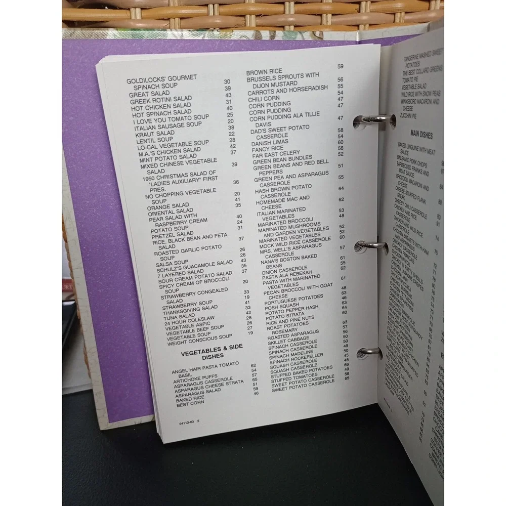 First Presbyterian Church Cookbook Winston- Salem, NC Binder Vintage 2003 3 Ring